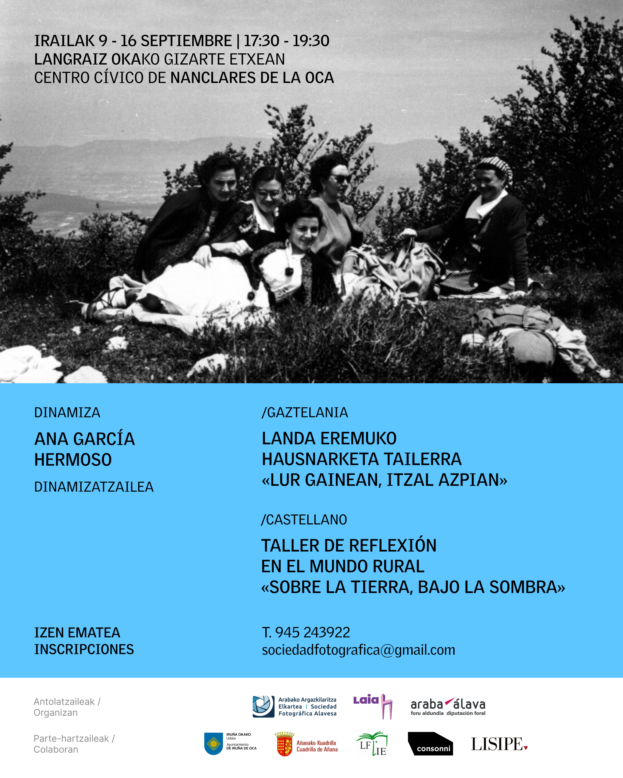 NANCLARES DE LA OCA - Taller de Reflexión en el Mundo Rural «Sobre la Tierra, Bajo la Sombra»