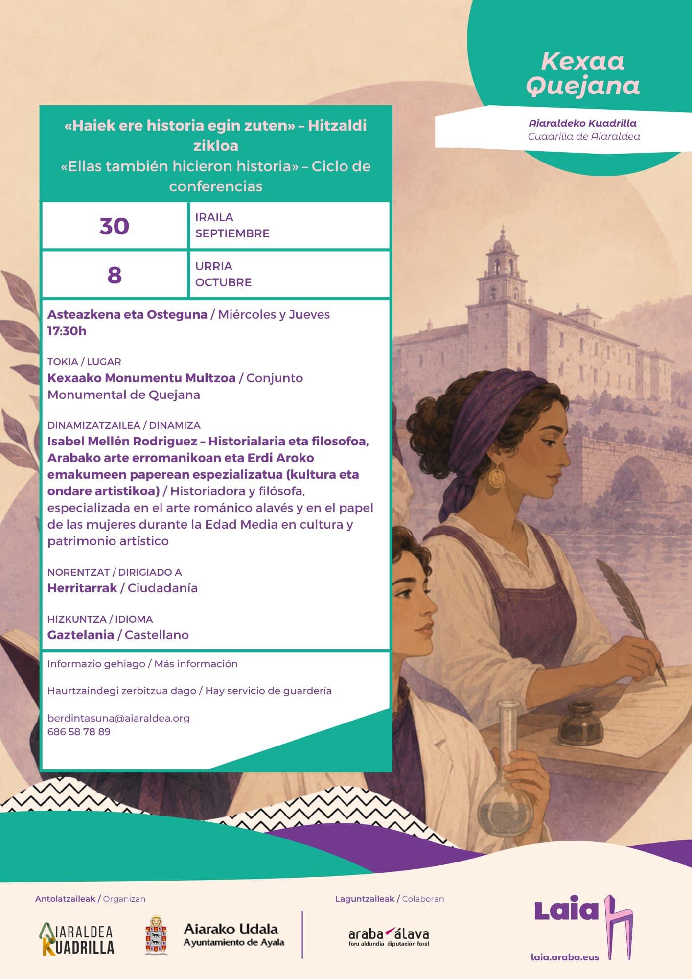 QUEJANA - «Ellas también hicieron historia» – Ciclo de conferencias