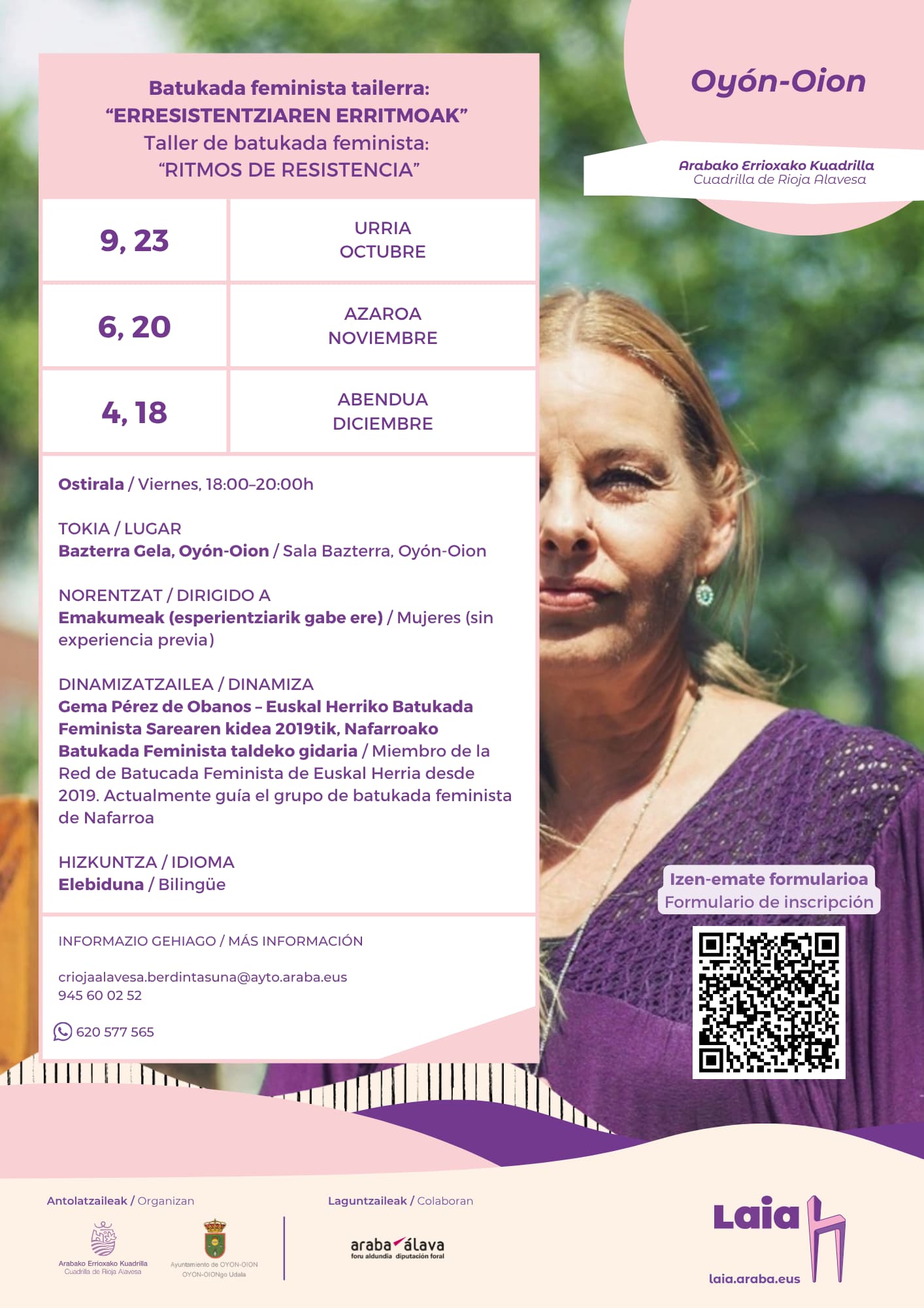 OION OYON - Batukada feminista tailerra: “ERRESISTENTZIAREN ERRITMOAK”