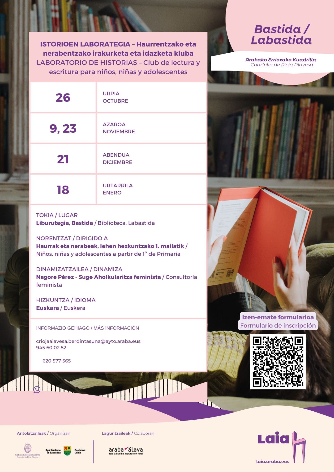 LABASTIDA - Laboratorio de historias–Club de lectura y escritura para niños, niñas y adolescentes