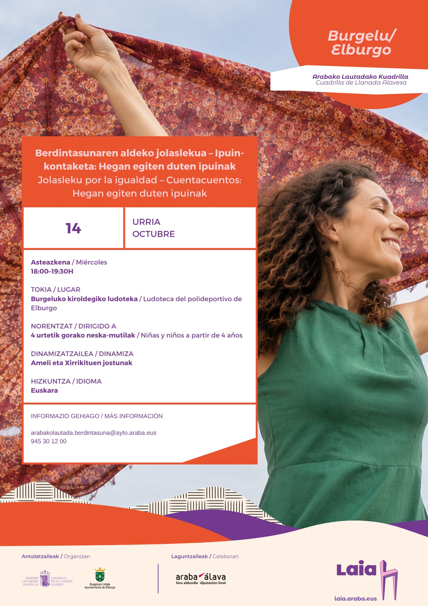 BURGELU - Jolasleku por la igualdad – Cuentacuentos: Hegan egiten duten ipuinak