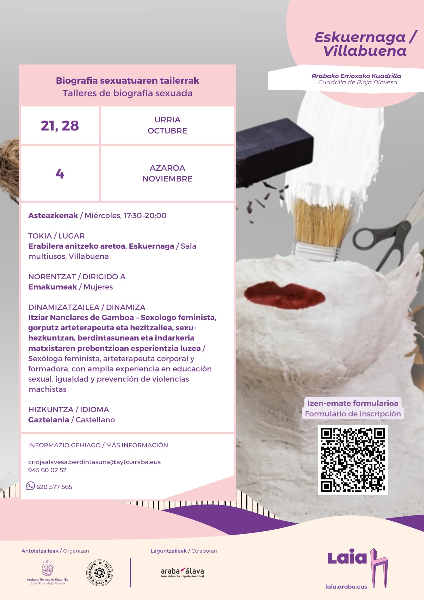 VILLABUENA DE ÁLAVA - Talleres de biografía sexuada